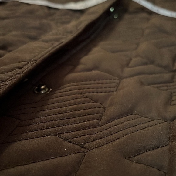 Weathercast Black Houndstooth Quilted Jacket with Hideaway Hood - Picture 13 of 16